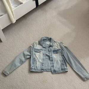 Almost Famous Light Blue Distressed Jean Jacket